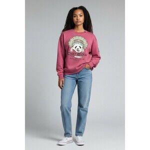 LRG Chief Rocka Graphic Crewneck Sweatshirt Red XL Panda Headdress